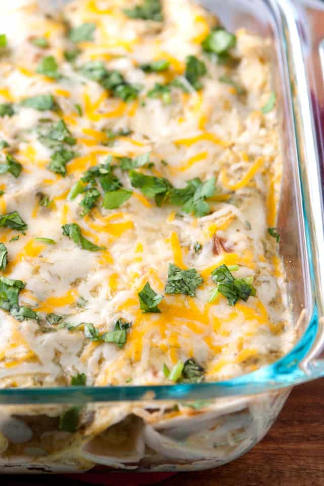 Easy Salsa Verde Chicken Enchiladas Recipe