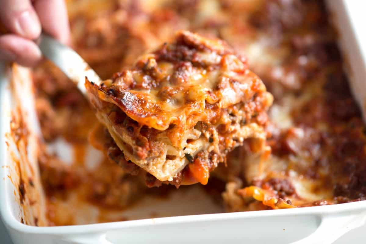 lasagna recipe ricotta cheese ground beef