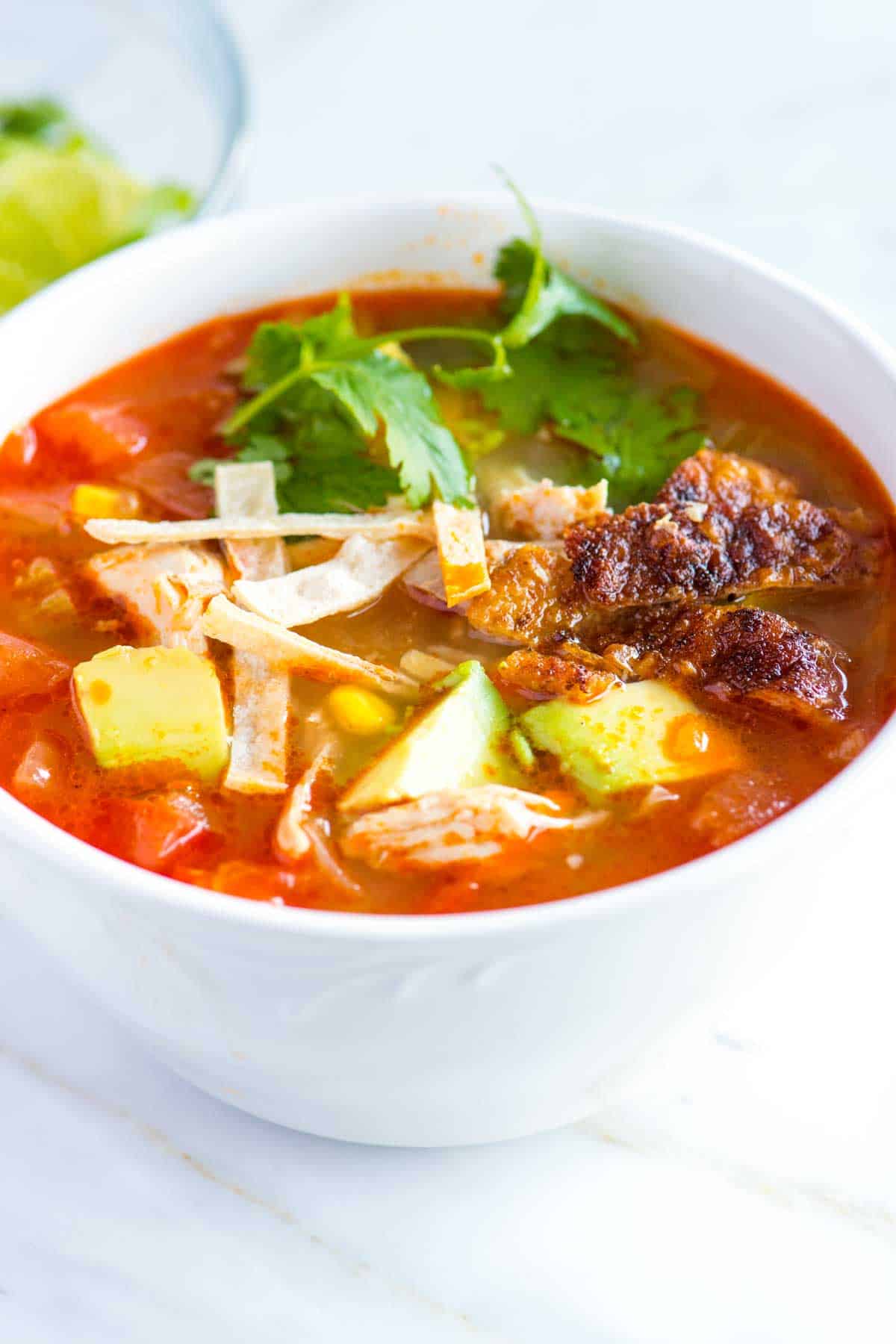 Easy Chicken Tortilla Soup Recipe from Scratch