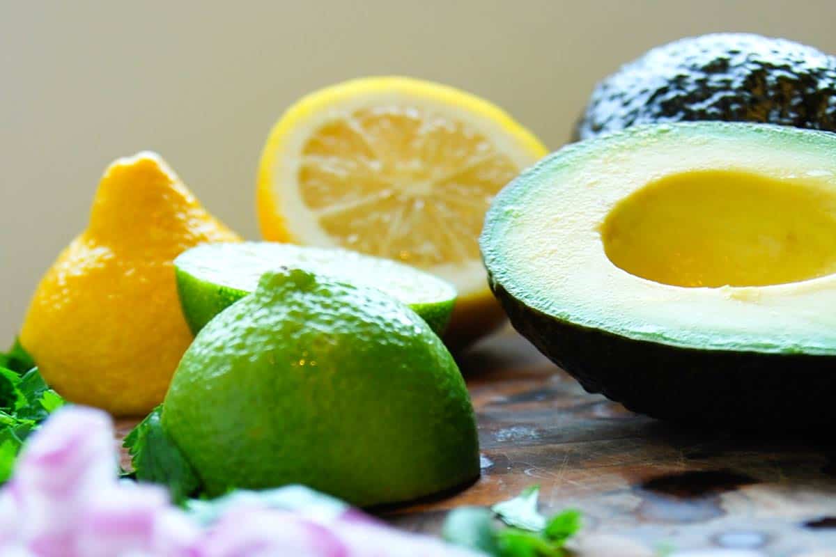 Ingredients for guacamole