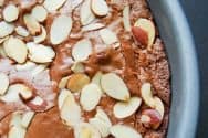 Brownie Pie Recipe with Sliced Almonds