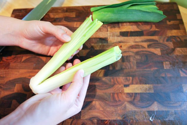 Cleaning Leeks: Step 2