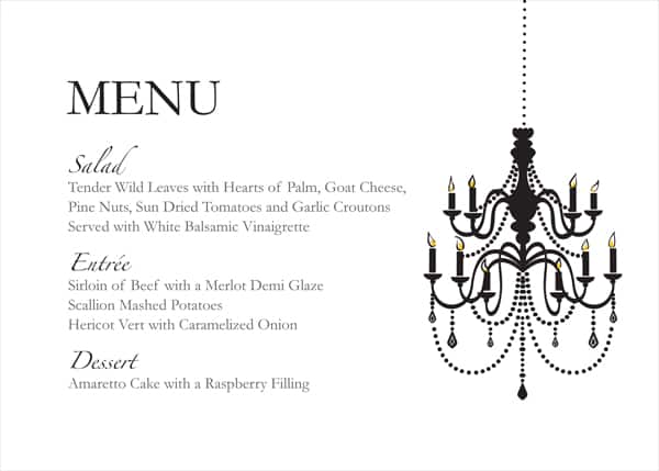 Set the table for soiree