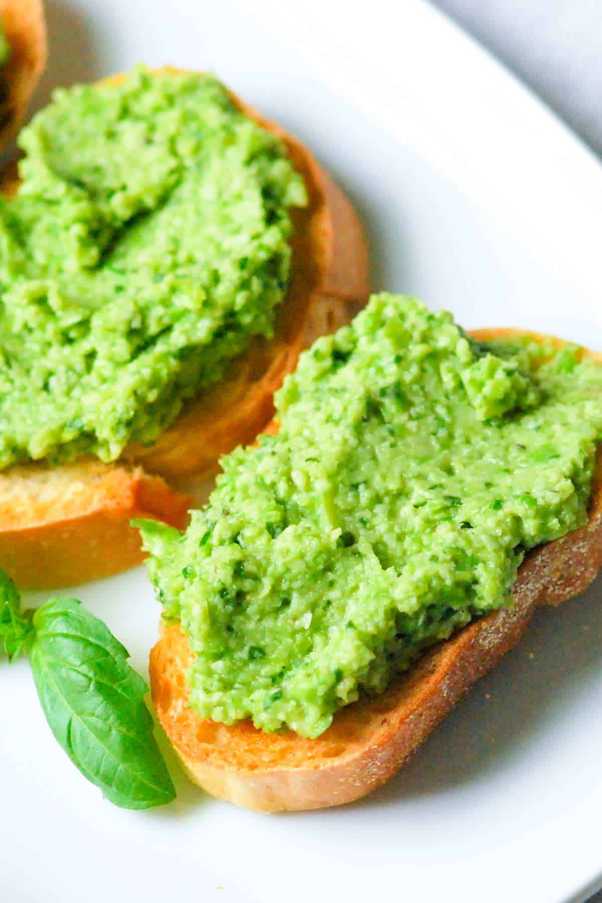 Edamame and Pea Bruschetta Recipe