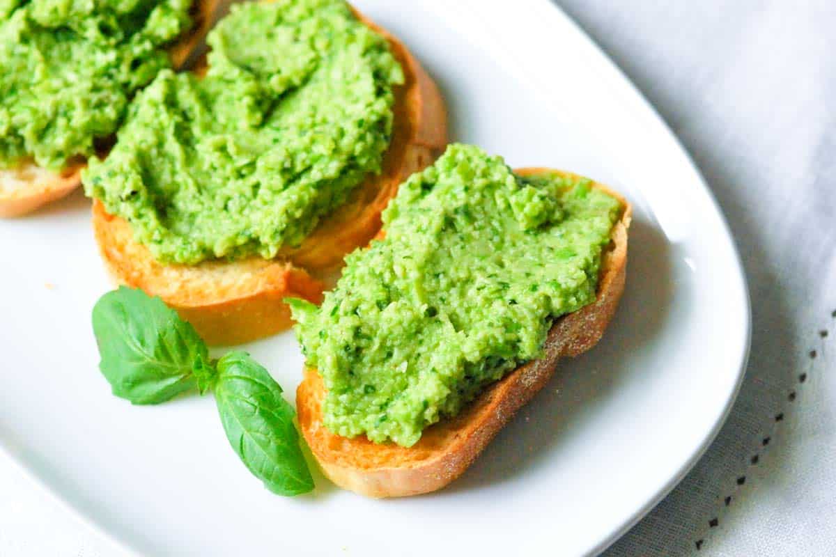 Edamame and Pea Bruschetta Recipe