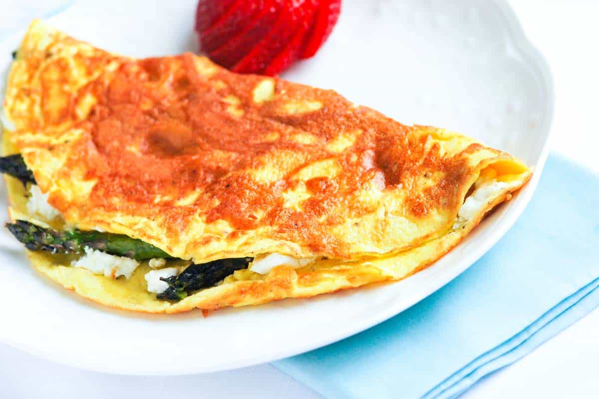 Asparagus Omelette with Goat Cheese