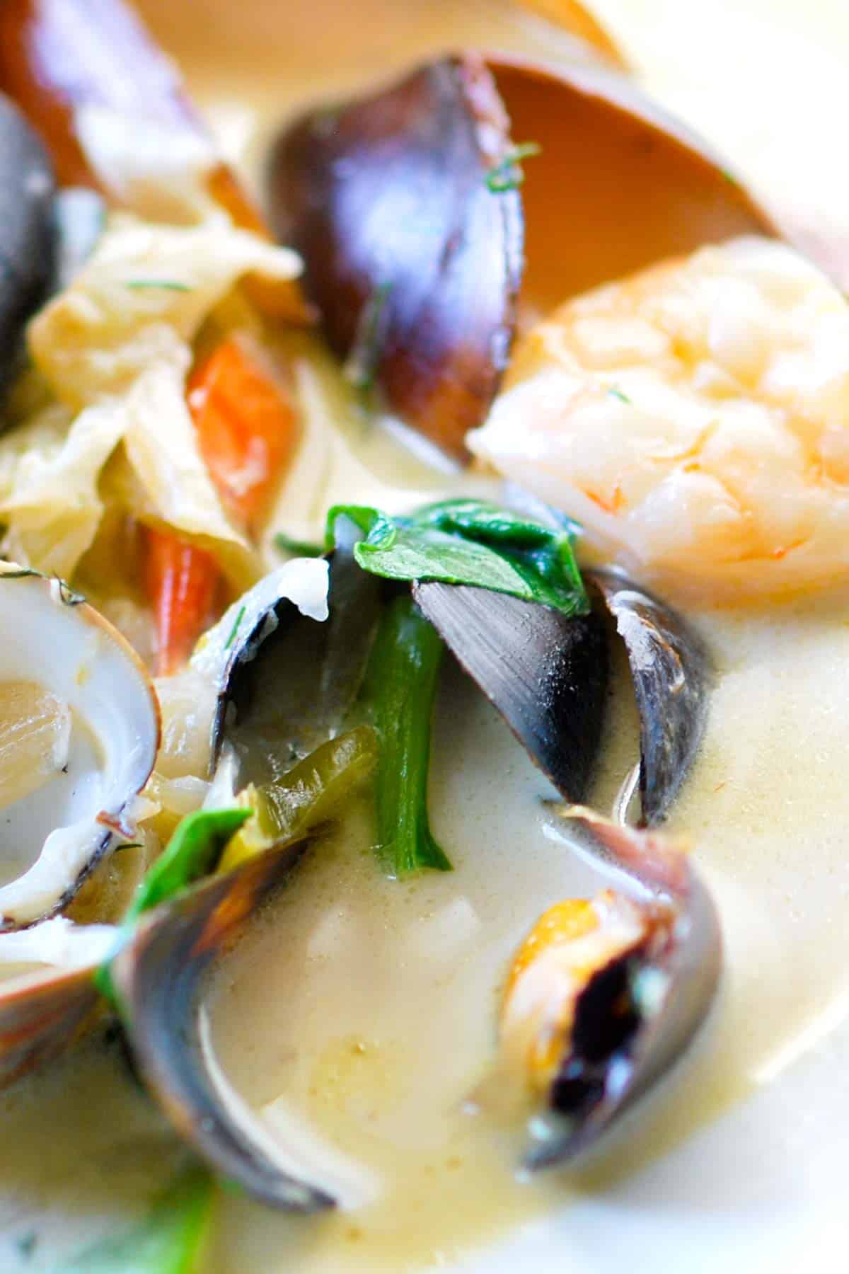 Seafood Stew with White Wine, Garlic and Fennel Homemade Seafood Stew