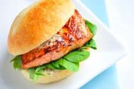 Pan Seared Salmon Burgers with Chipotle Mayonnaise