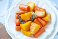 Sage Roasted Golden Beets and Carrots