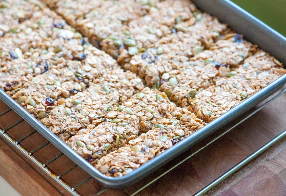 Barras de granola al horno caseras