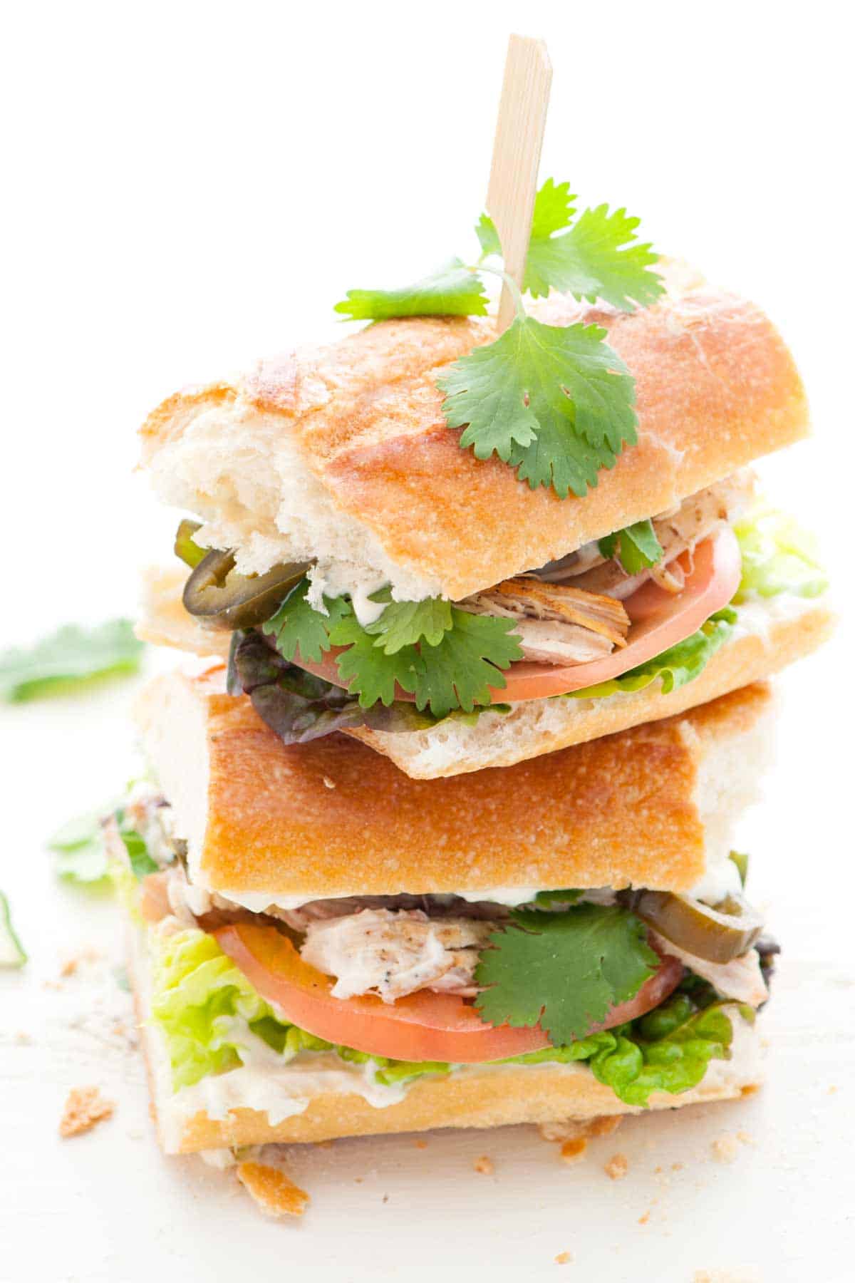 Spicy Shredded Chicken Sandwiches with Lime Mayonnaise Spicy Chicken Sandwiches with Lime Mayonnaise