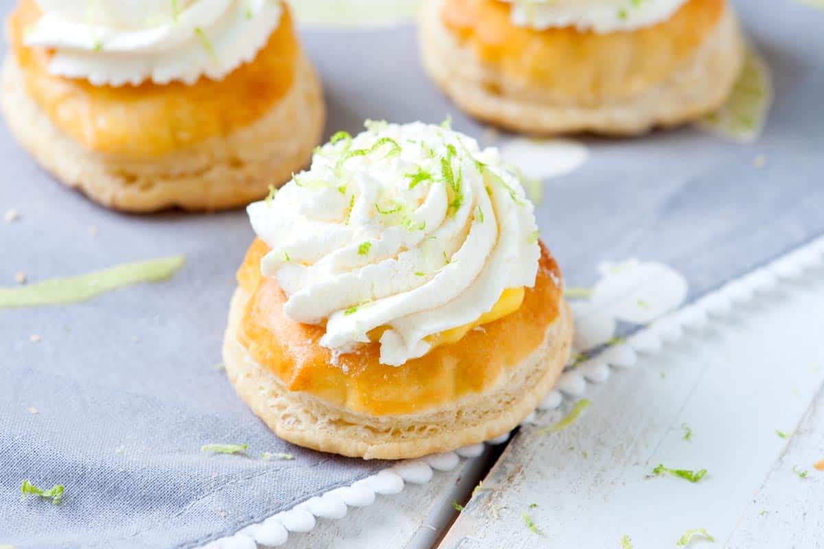 Puff Pastry Tarts with Lime Curd