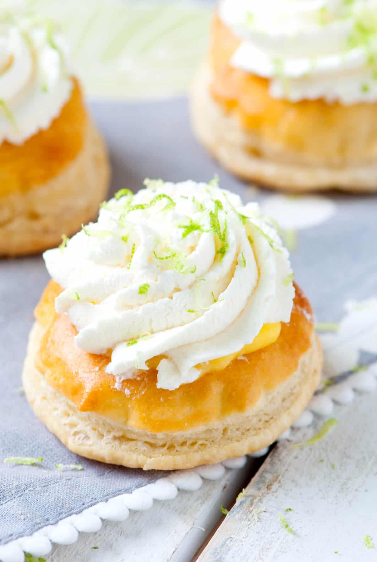Puff Pastry Tarts with Lime Curd
