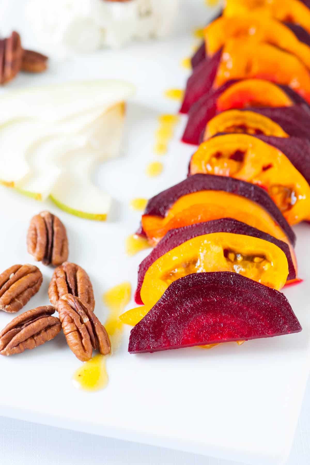 Roasted Beets with Pears and Tomato Salad