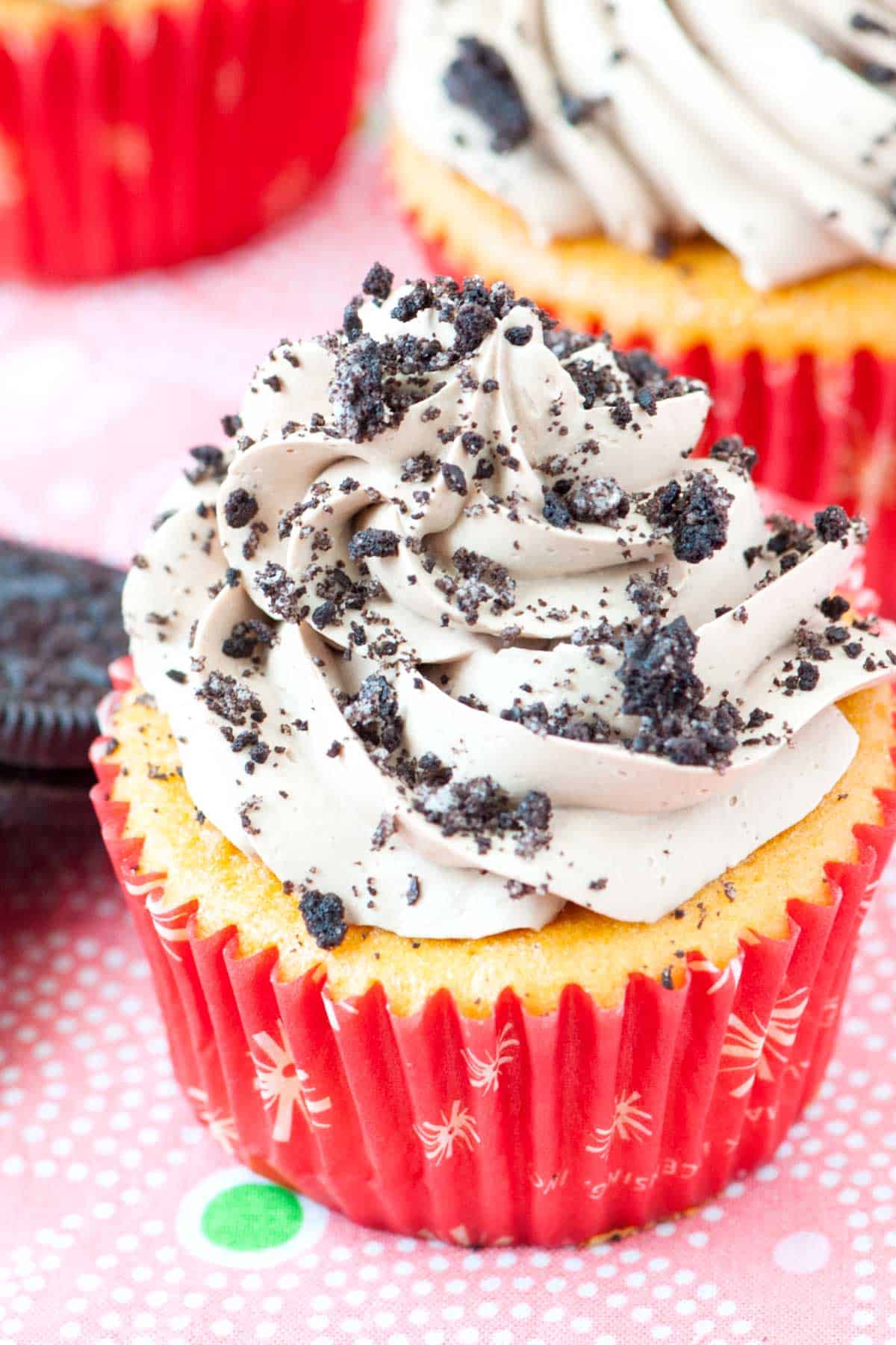 Oreo Stuffed Cupcakes with Nutella Buttercream