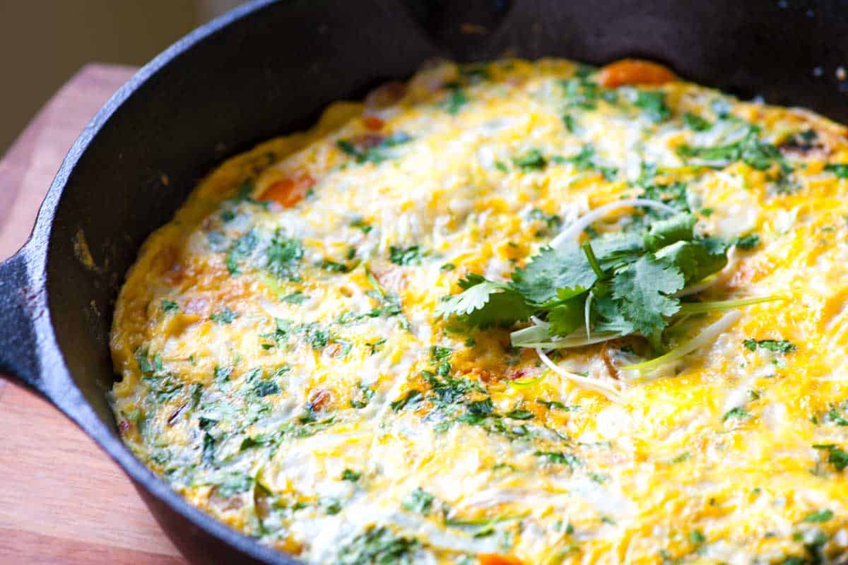 Cheesy Potato Frittata Recipe with Chipotle