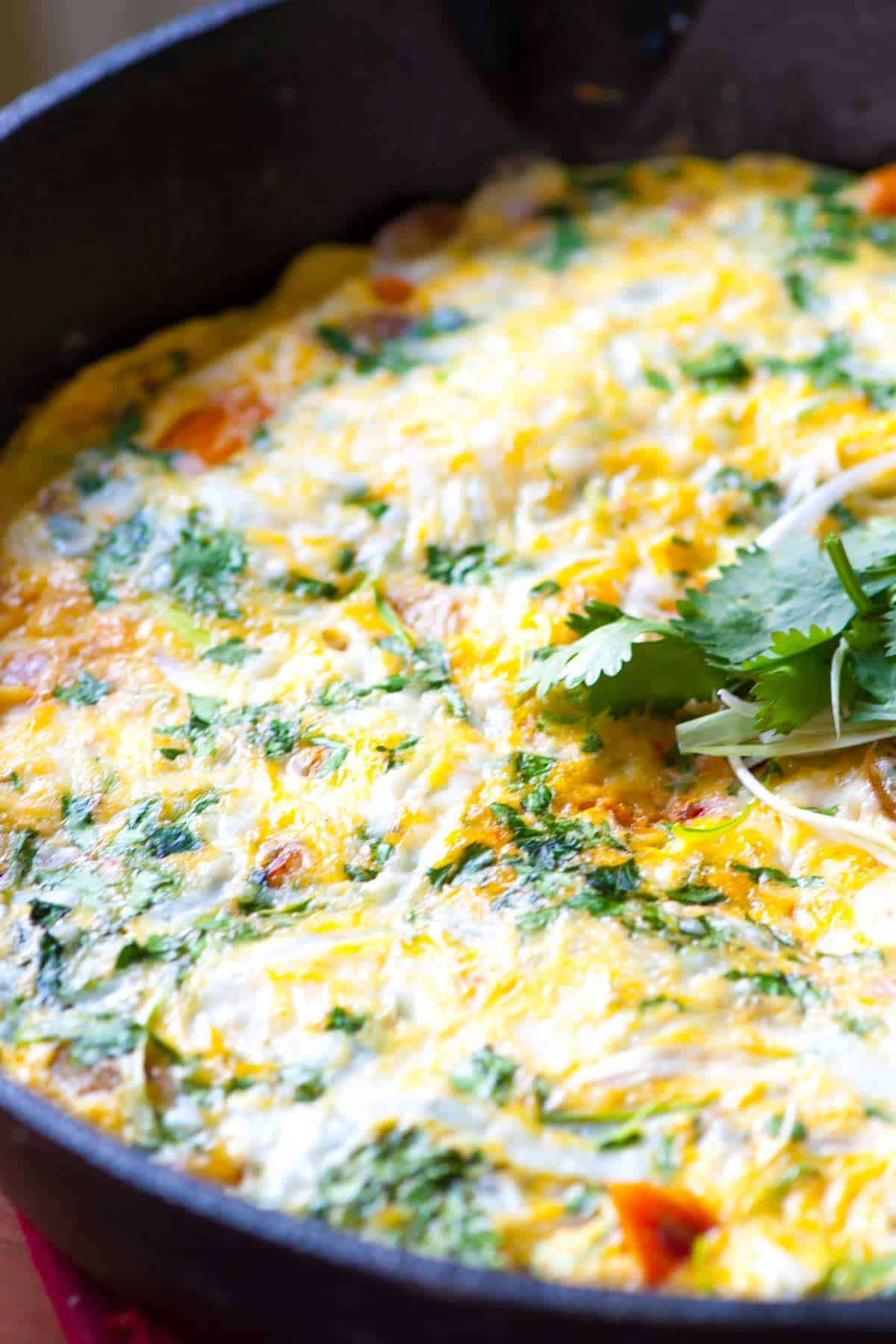 Cheesy Potato Frittata Recipe with Chipotle