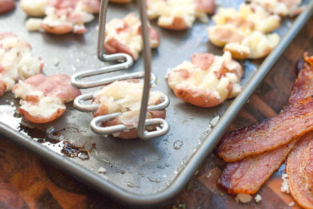 Bacon Roasted Smashed Potatoes Recipe Smash them