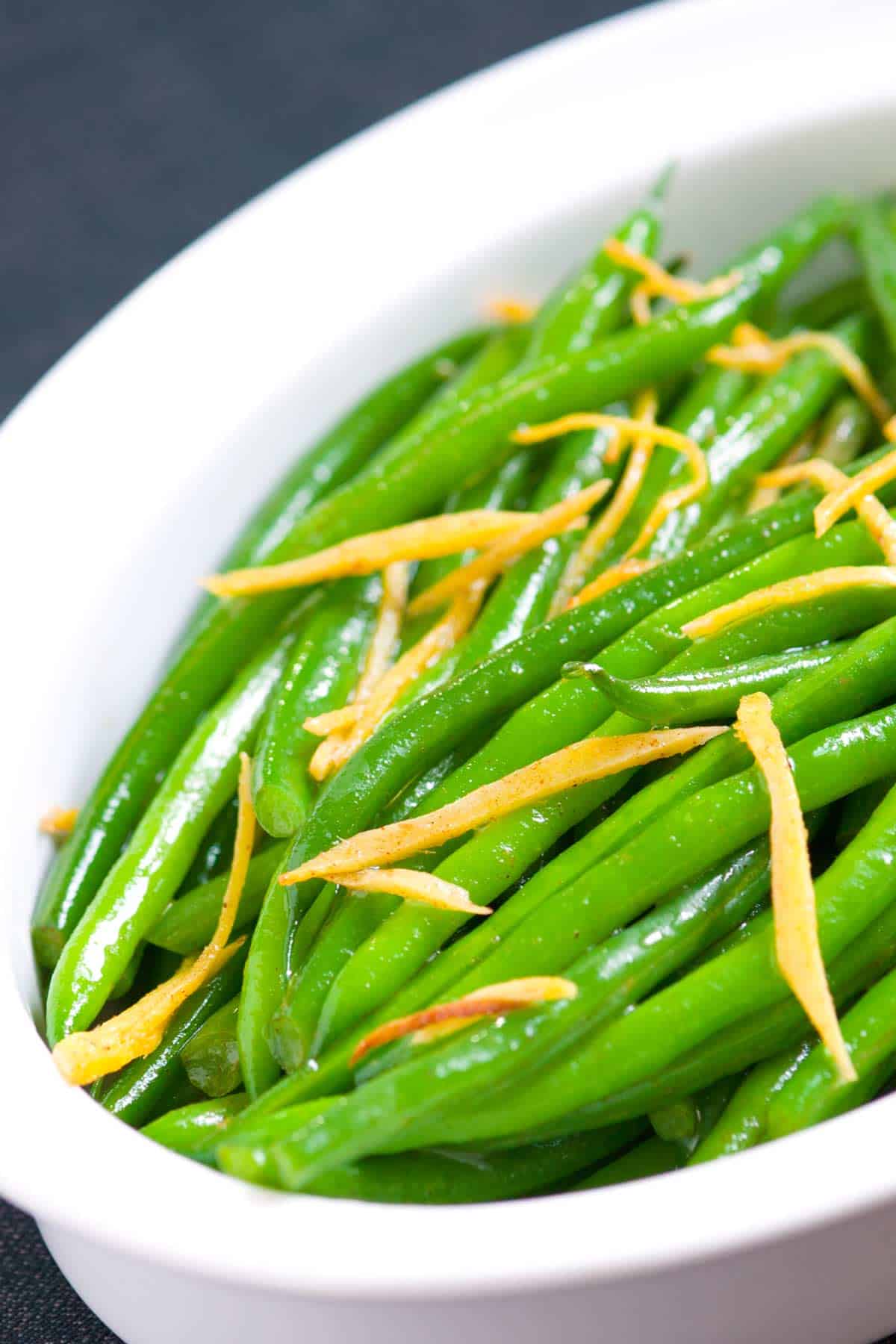 Sauteed Green Beans with Ginger and Butter