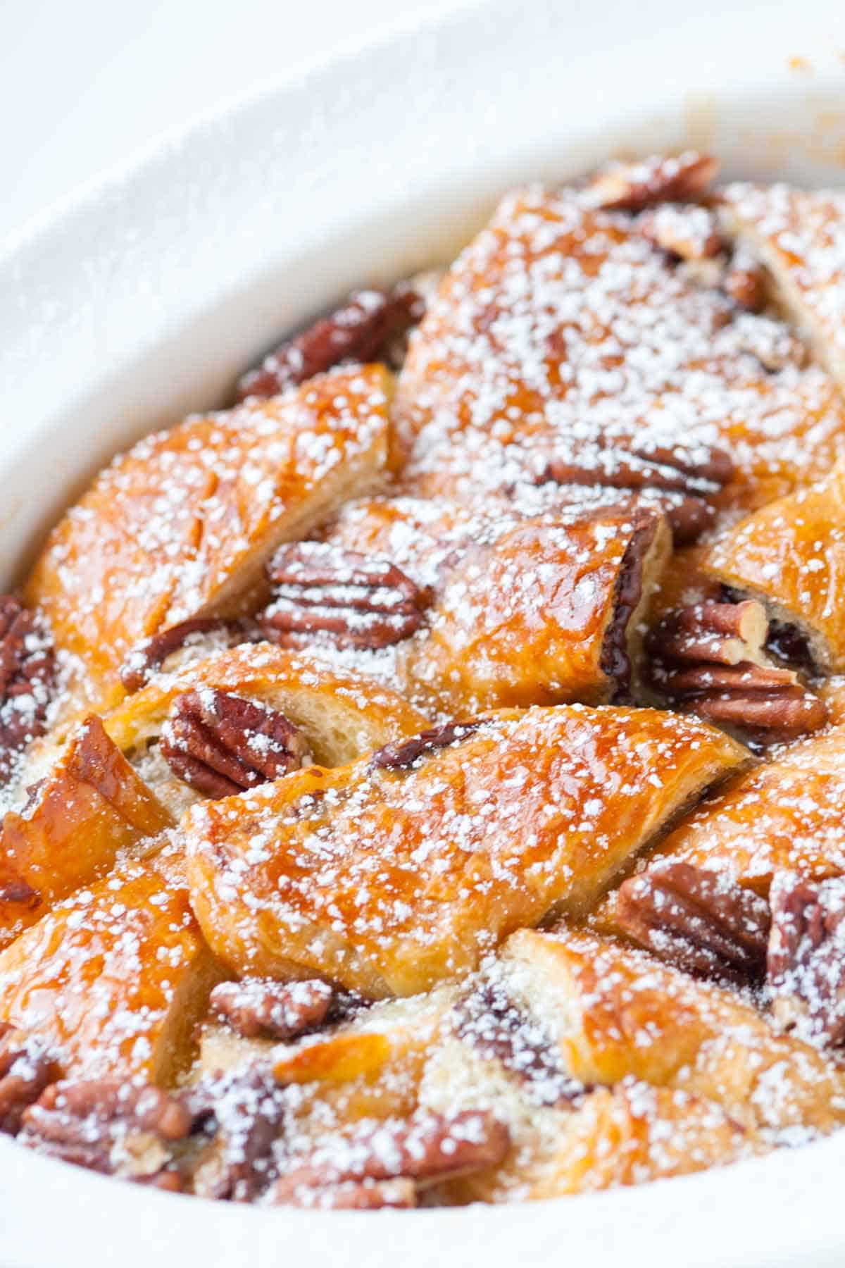 Nutella Croissant Bread Pudding Recipe