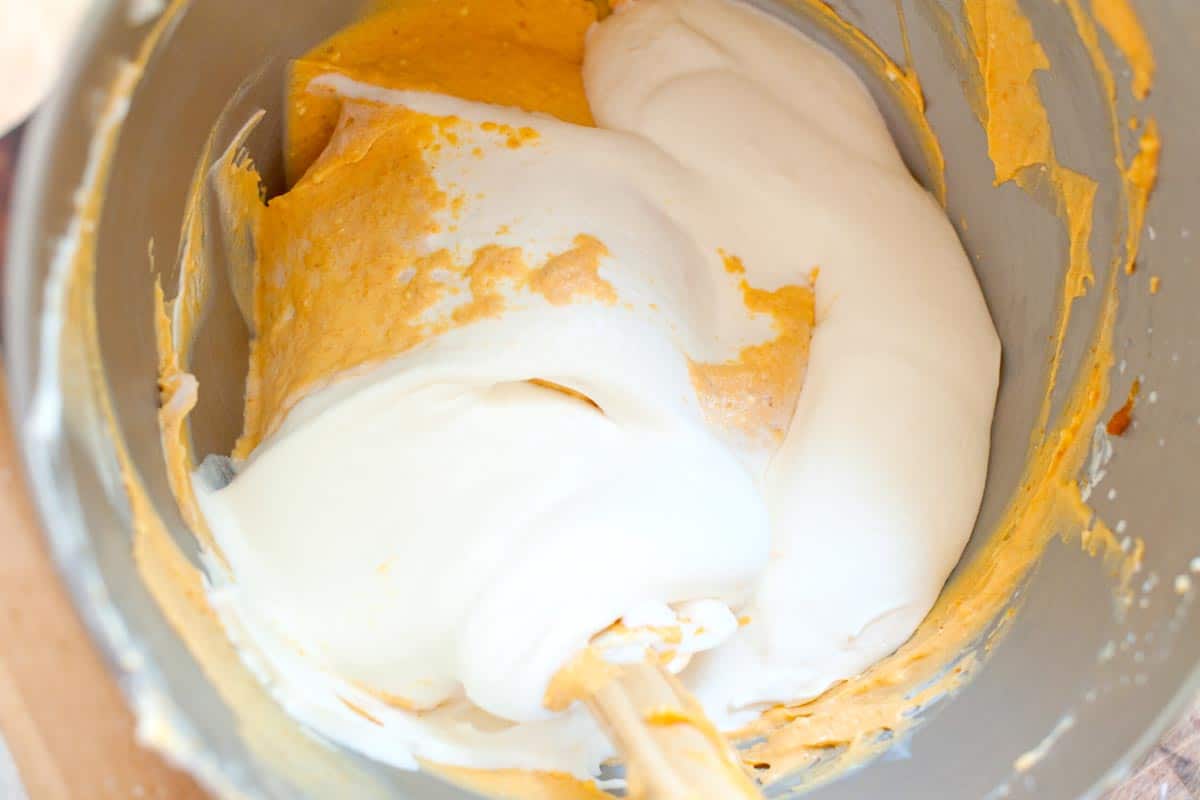 Pumpkin Ginger Mousse Parfaits Recipe Folding in the whipped cream