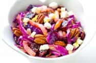 Warm Apple Cabbage Salad Recipe with Pecans