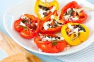 Baked Tomato Basil Stuffed Peppers Recipe