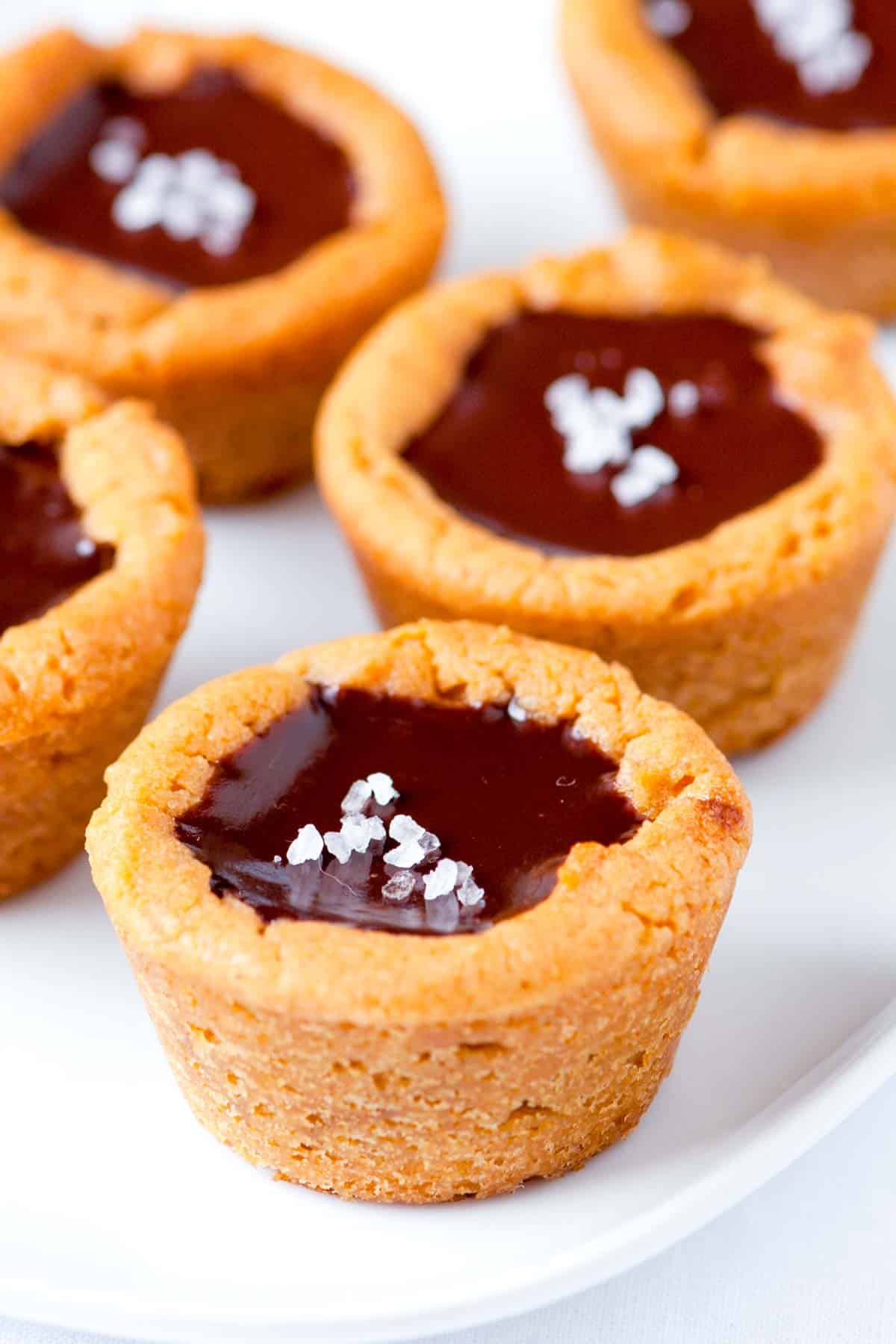 Salted Chocolate Truffle Peanut Butter Cookie Cups