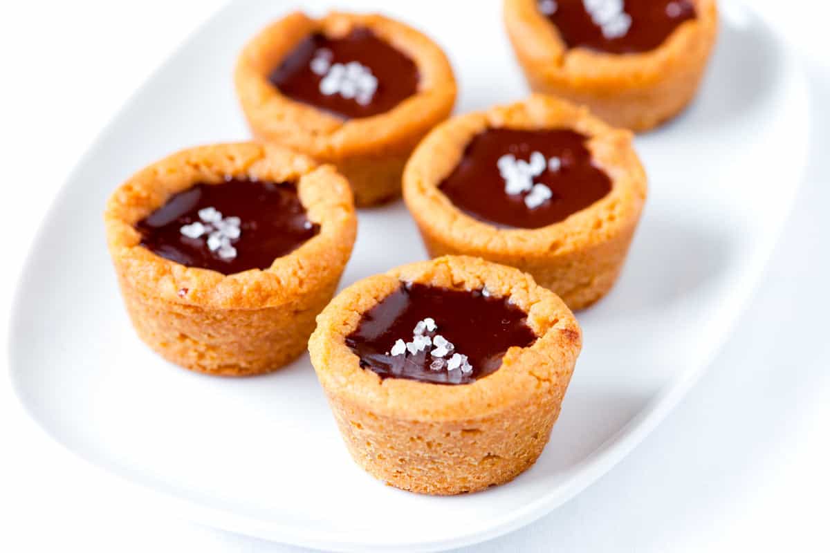Salted Chocolate Truffle Peanut Butter Cookie Cups