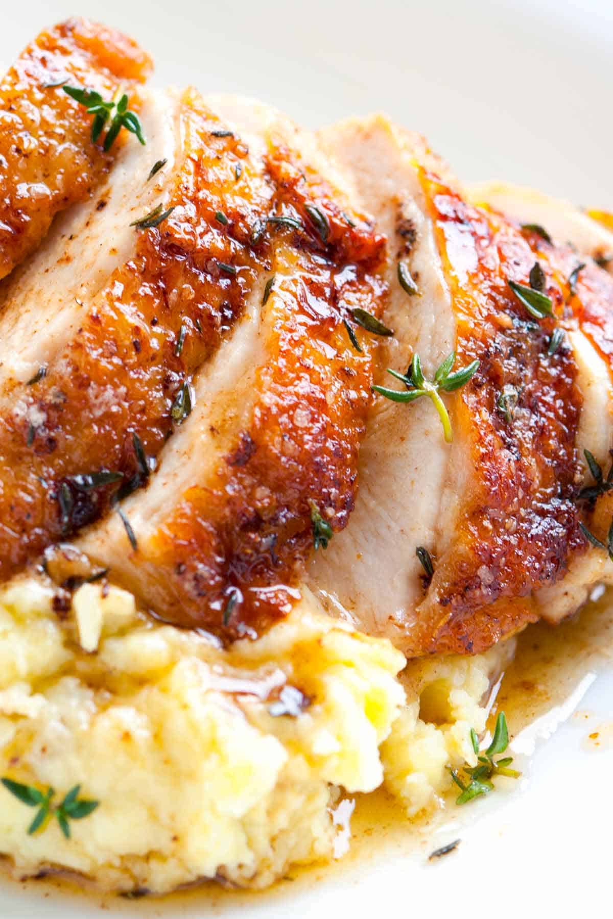 How to Pan Roast Chicken Breasts Sliced Pan Roasted Chicken