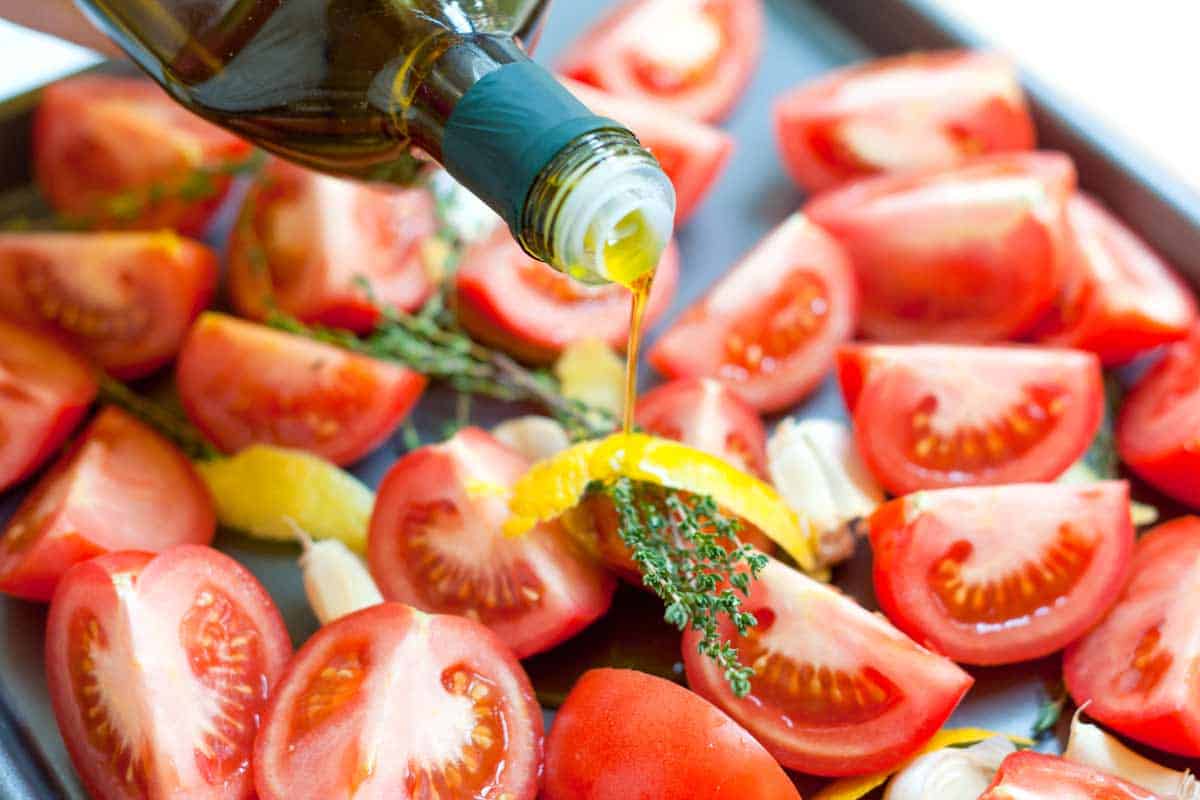 Roasting the tomatoes