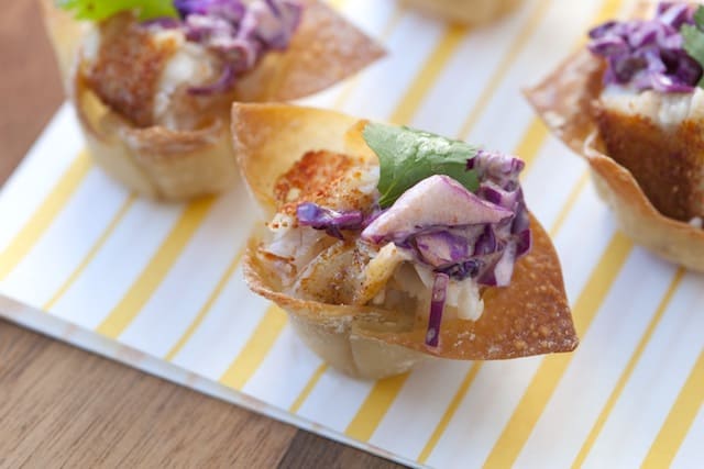 Fish Taco Wonton Cups Recipe