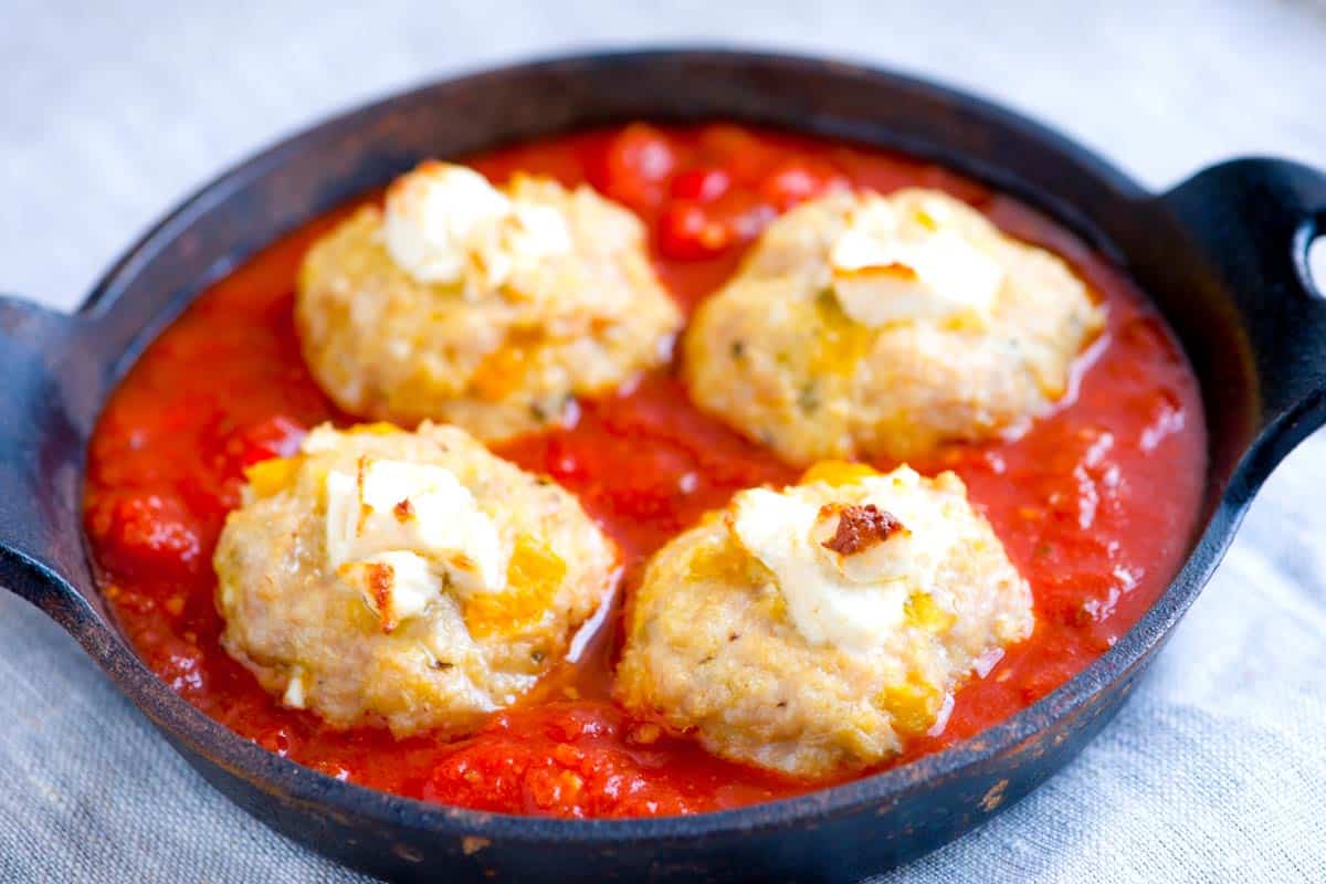 Goat Cheese Chicken Meatballs