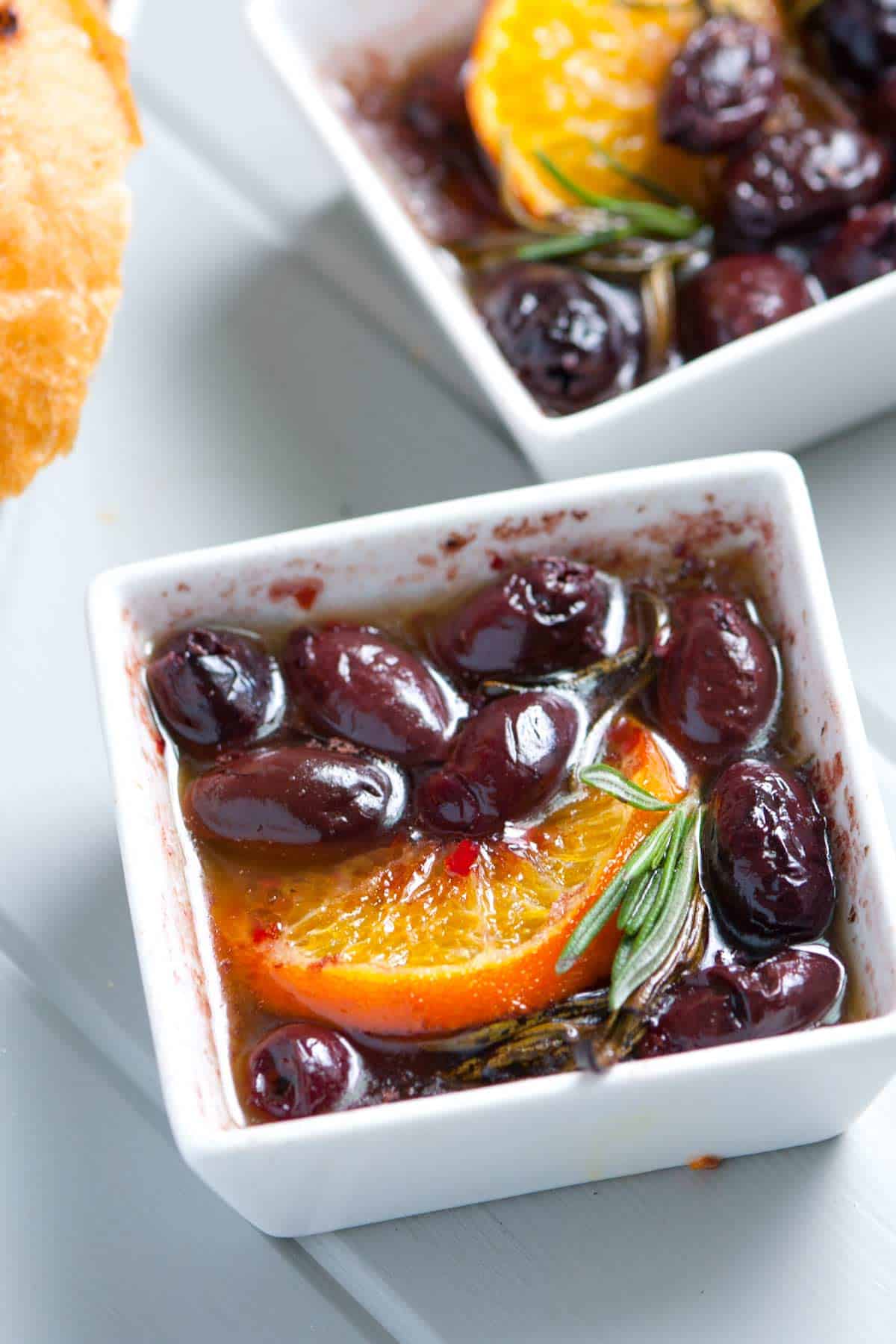 Baked Olives with Rosemary and Clementine