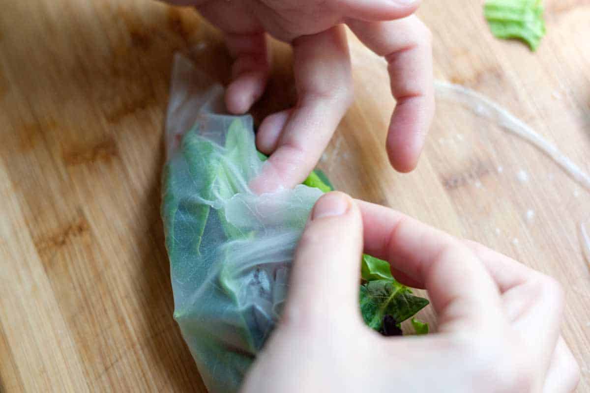 Using rice paper wrappers