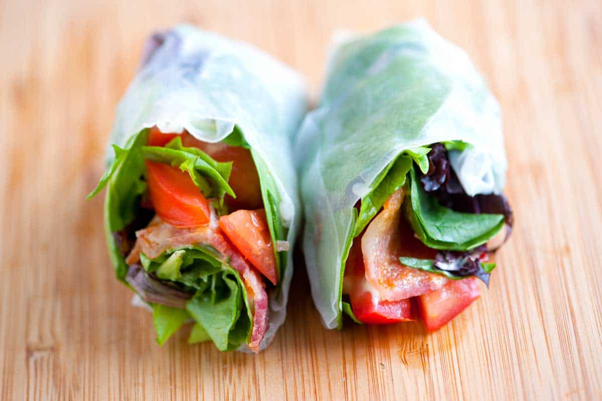 BLT Summer Rolls Recipe Finished Rolls