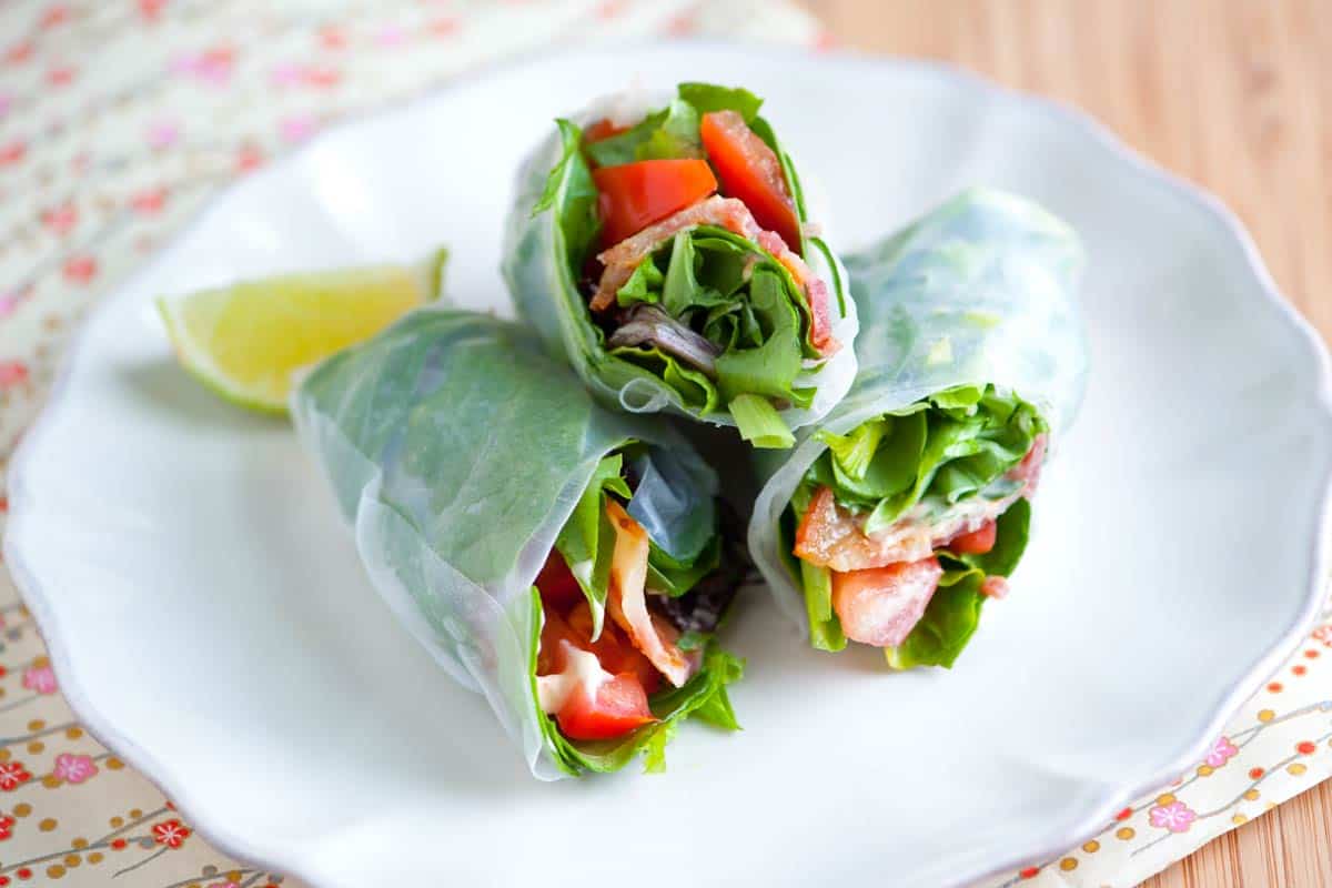 BLT Summer Rolls Recipe BLT Rice Paper Rolls