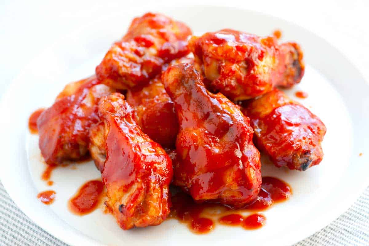 BBQ Chicken Wings with homemade BBQ sauce