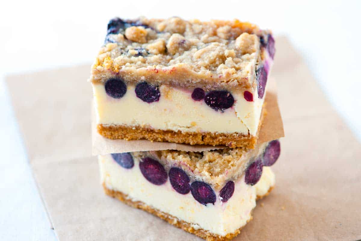 Lemon Blueberry Cheesecake Bars Recipe