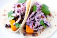 Roasted Sweet Potatoes and Black Bean Tacos