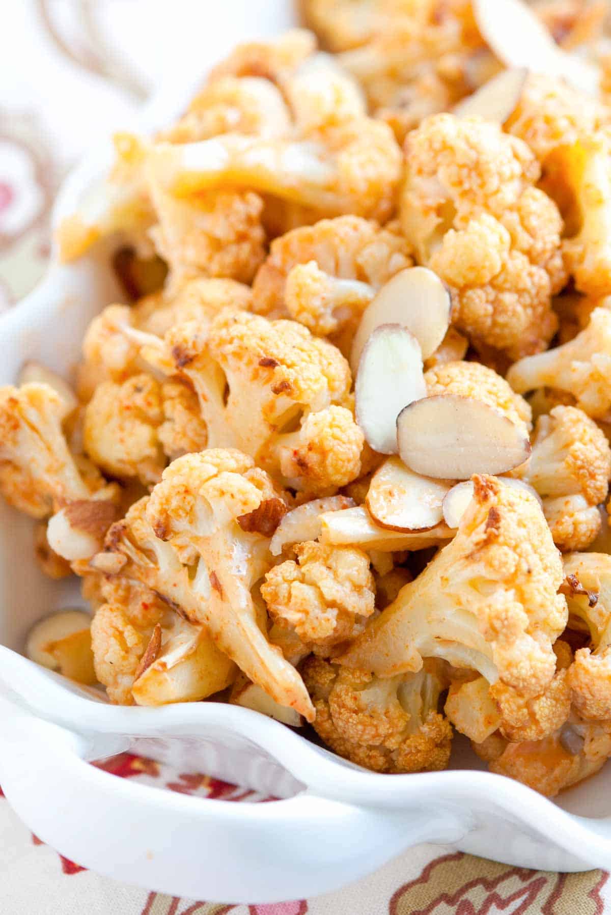Roasted Thai Curry Cauliflower Recipe Baked Cauliflower tossed with Red Curry and Coconut