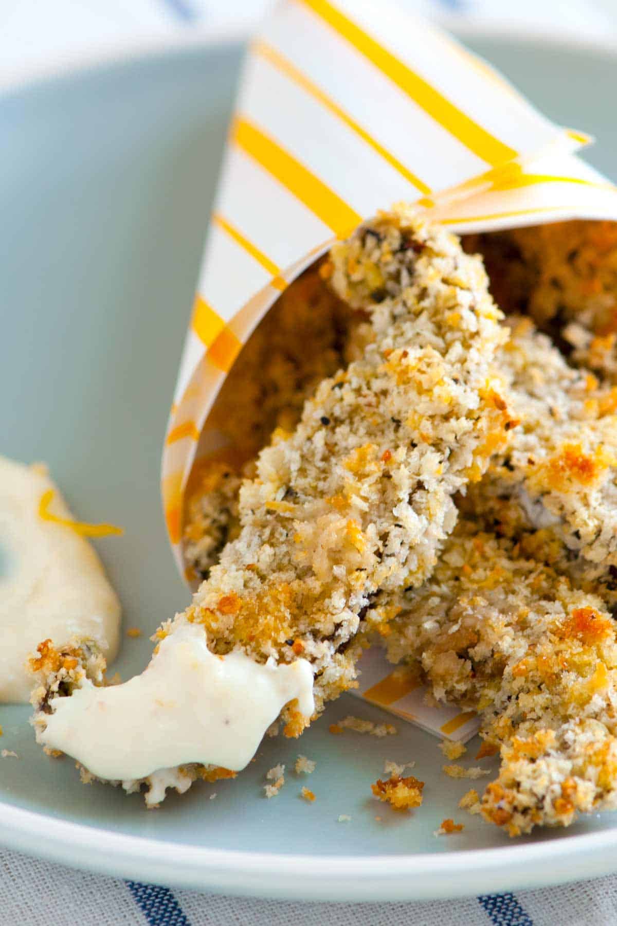 Crispy Baked Portobello Mushroom Fries How To Make Baked Portobello Fries