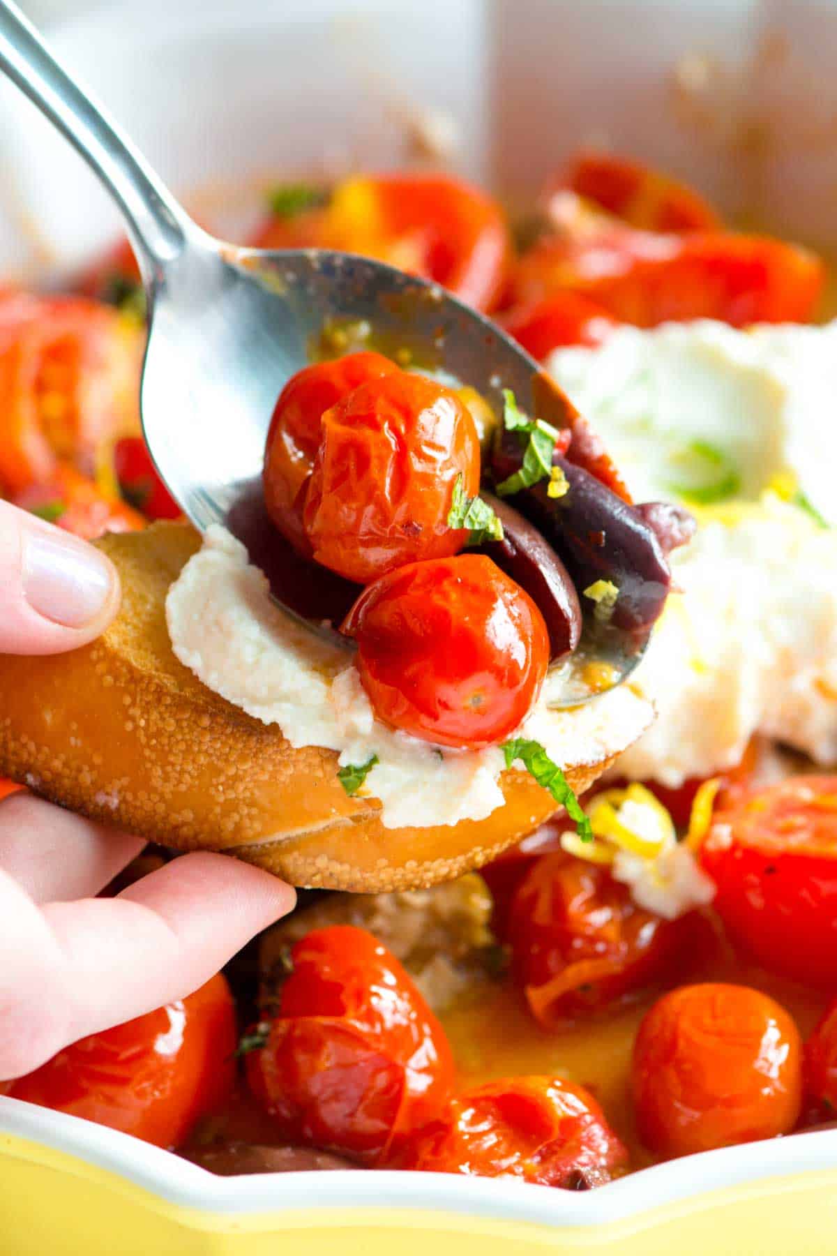 Perfectly Baked Tomatoes with Ricotta and Mint