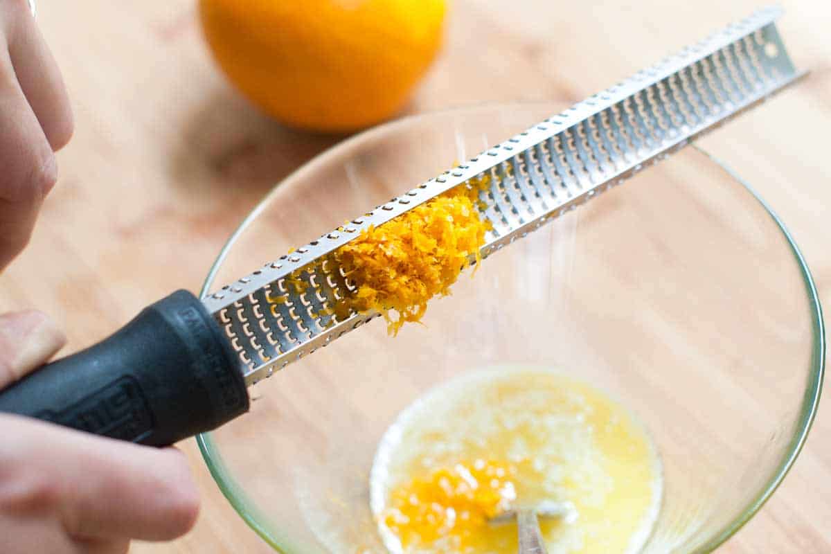 Add the orange zest
