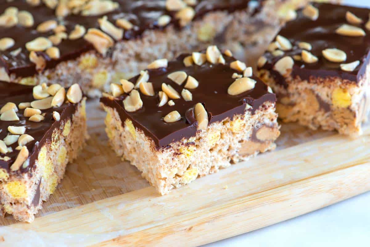 Chocolate Covered Reese's Rice Krispie Treats