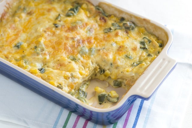 Corn and Poblano Casserole Recipe