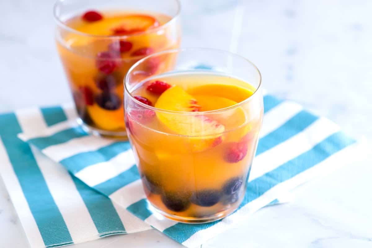 White Wine and Peach Sangria