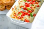 Tomato Basil Baked Cheese Dip Recipe