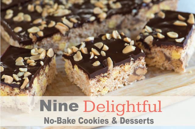 Nine Delightful No-Bake Cookies and Dessert Recipes from www.inspiredtaste.net #recipes Nine Delightful No-Bake Cookies and Dessert Recipes