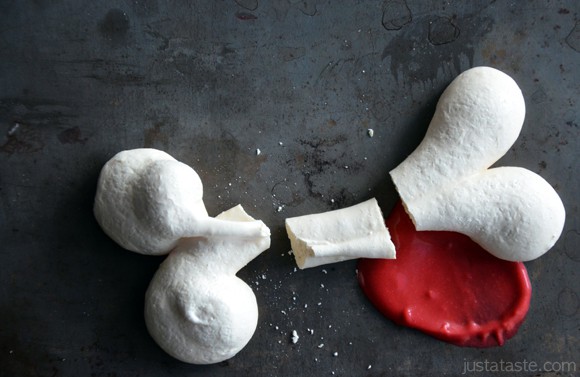 Red Velvet Pudding and Broken Meringue Bones